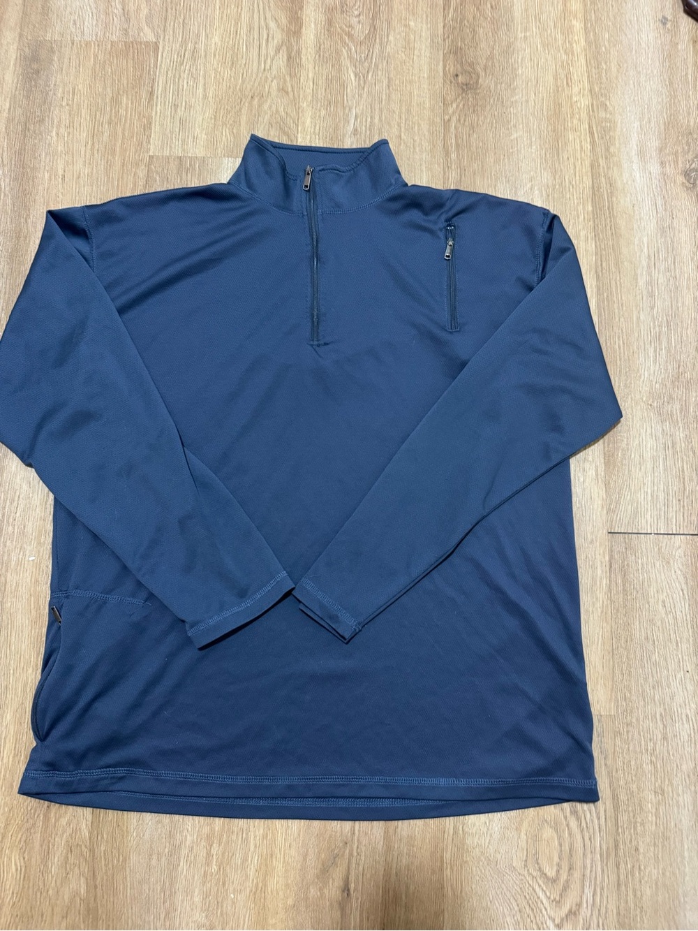 Scottevest Men's Navy Zip-Up Performance Pullover Sz XL